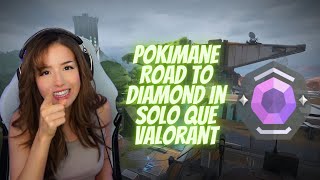 Pokimane Road to Diamond in Solo Que Valorant