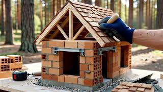 Building a Miniature Forest Cabin from Scratch | DIY Tiny House Construction Timelapse (8K Macro)