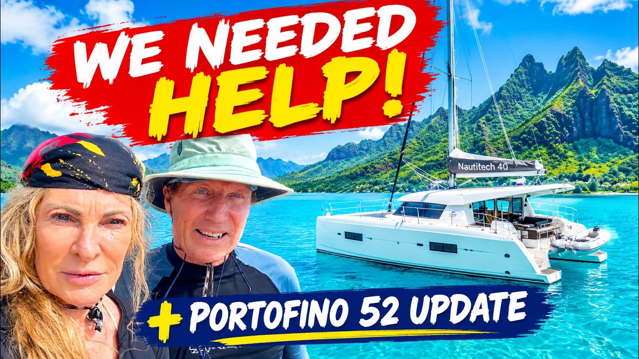 ⁣We Ran Out of Fuel on our Catamaran! What Happened Next? + Portofino 52 Update. S6#39