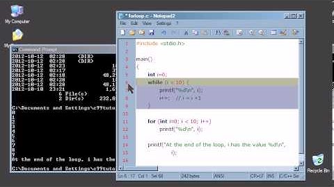 C99 Tutorial Part 6 - While and For loops
