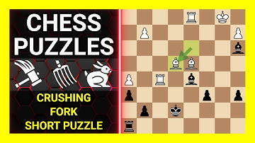 Chess Puzzles to Practice. Themes: Crushing, Fork, Short puzzle. Learn Chess