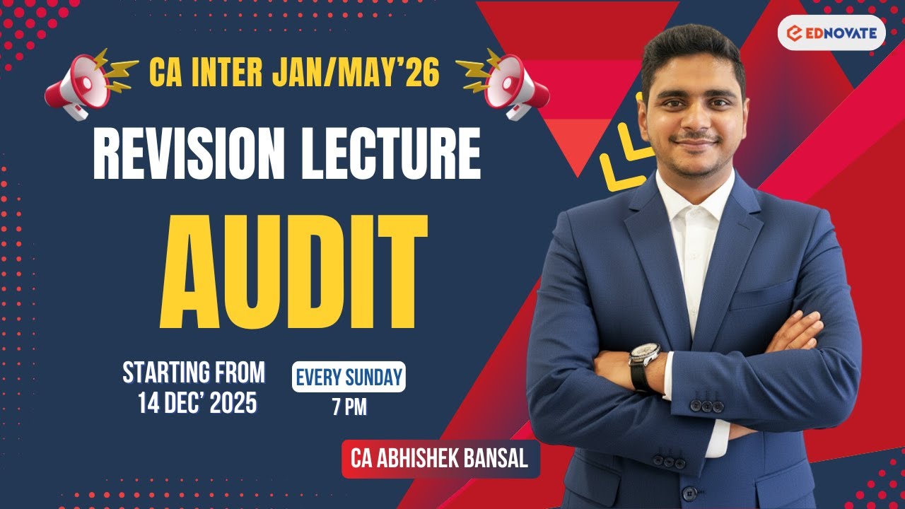 CA Inter Audit Revision 🚀 | 100% Exam Focus | Live Announcement - YouTube