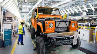 Tour of Land Rover Giant Factory Producing the Old School Defender  Production Line
