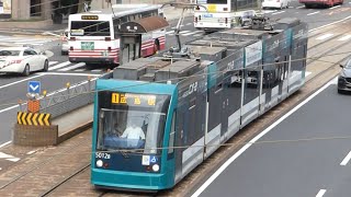 広島電鉄　5000形 5012編成 路面電車　ひろでん 胡町電停～銀山町電停