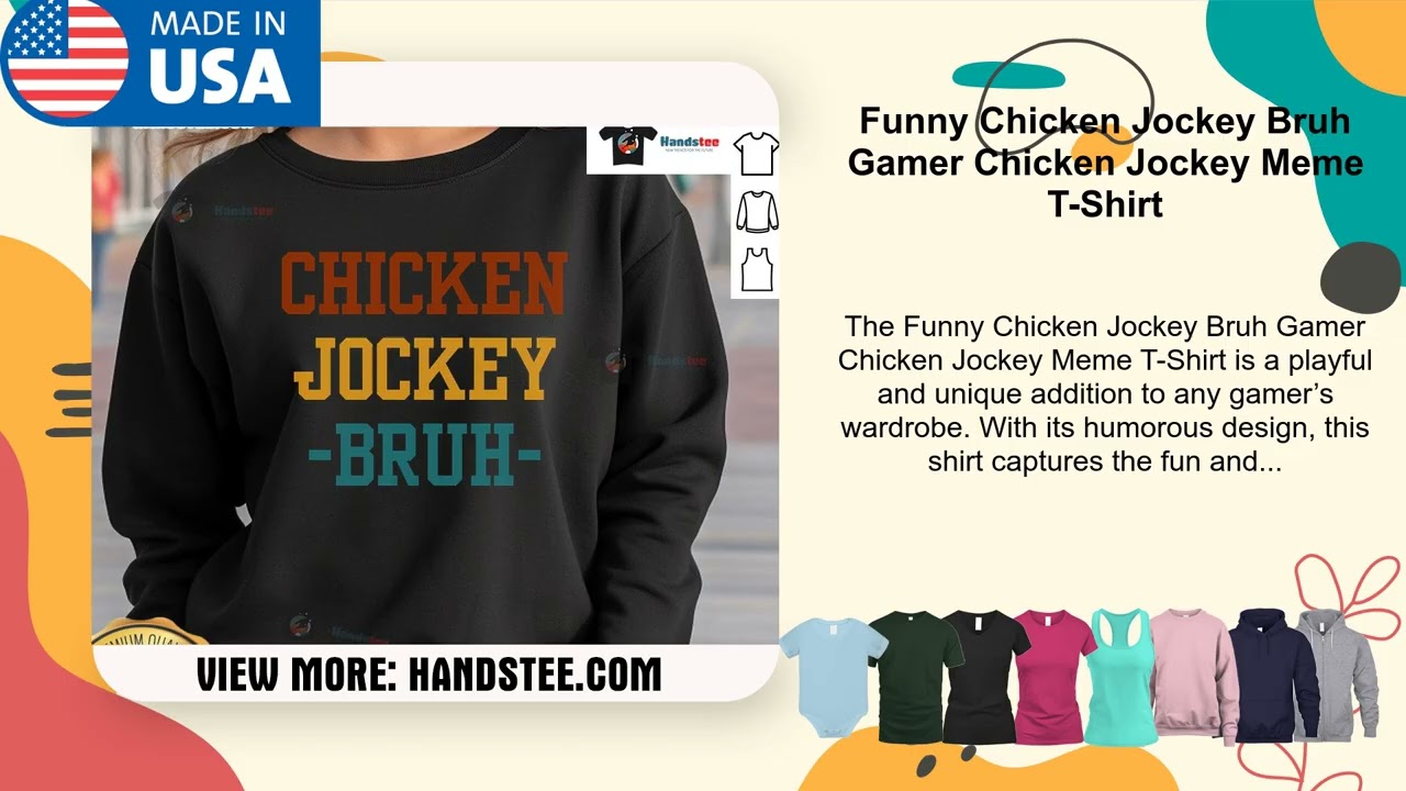 Funny Chicken Jockey Bruh Gamer Chicken Jockey Meme T-Shirt