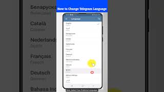 How Do I Change Telegram Language #shorts #telegram screenshot 1