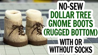 Gnome Boots / Dollar Tree Gnome Shoes / Hiking Boots / DIY Gnome Boots with Structure / Gnome DIY