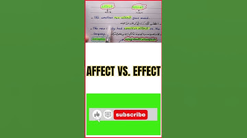"Affect vs. Effect: What