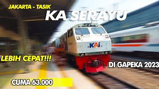 NAIK KERETA SERAYU PAGI DARI STASIUN PASARSENEN KE TASIKMALAYA DIGAPEKA 2023 INI LEBIH CEPAT !!!