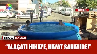 Oto sanayide havuz keyfi!