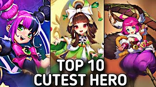 TOP 10 CUTE HERO IN MOBILE LEGENDS | MOBILE LEGENDS CUTEST HERO