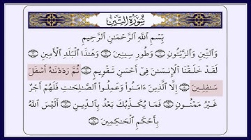 سورة التين - تلاوة خاشعة للشيخ محمد اللحيدان