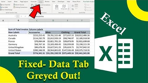 Data Tab Greyed Out in Excel: 5 Quick Solutions You Must Try | Excel Tech & Tricks