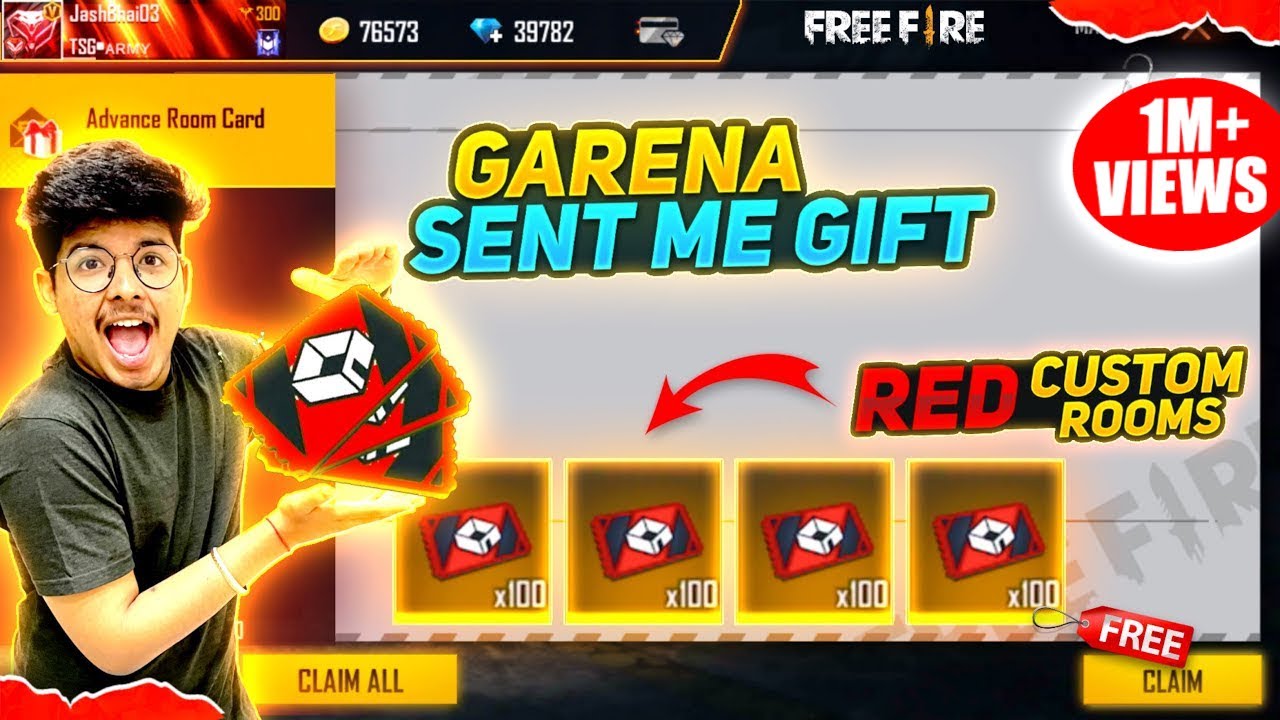 Garena Sent Me Free Red Custom Rooms 😱|| All Weapons in 0$ & Best Custom Room Settings - Free Fire