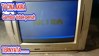 tv tabung gambar tidak penuh bagian bawah