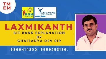 PRESIDENT / LAXMIKANTH BITS BANK EXPLANATION |APPSC |TSPSC | UPSC | BY CHAITANYA DEV SIR