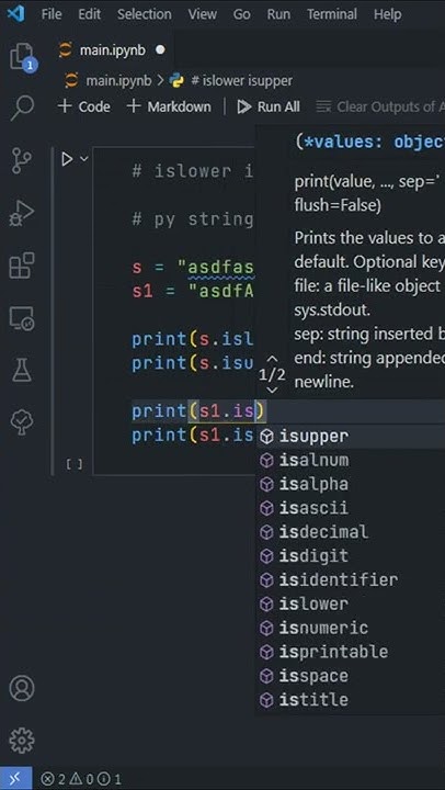 islower isupper - Python String Methods - YouTube