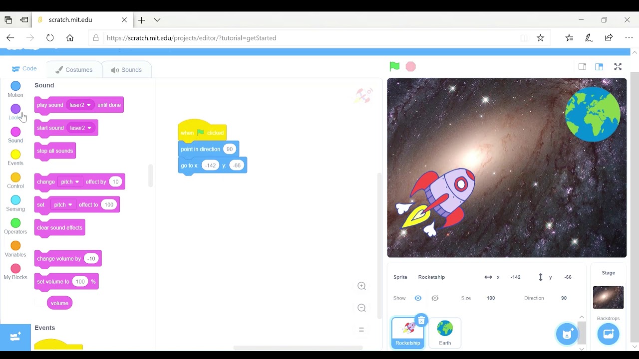 Computing - creating a rocket animation - YouTube