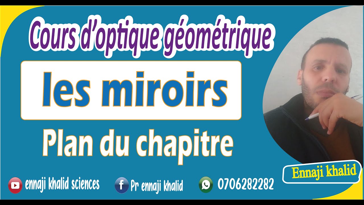 Les miroirs  optique géométrique plan du chapitre
