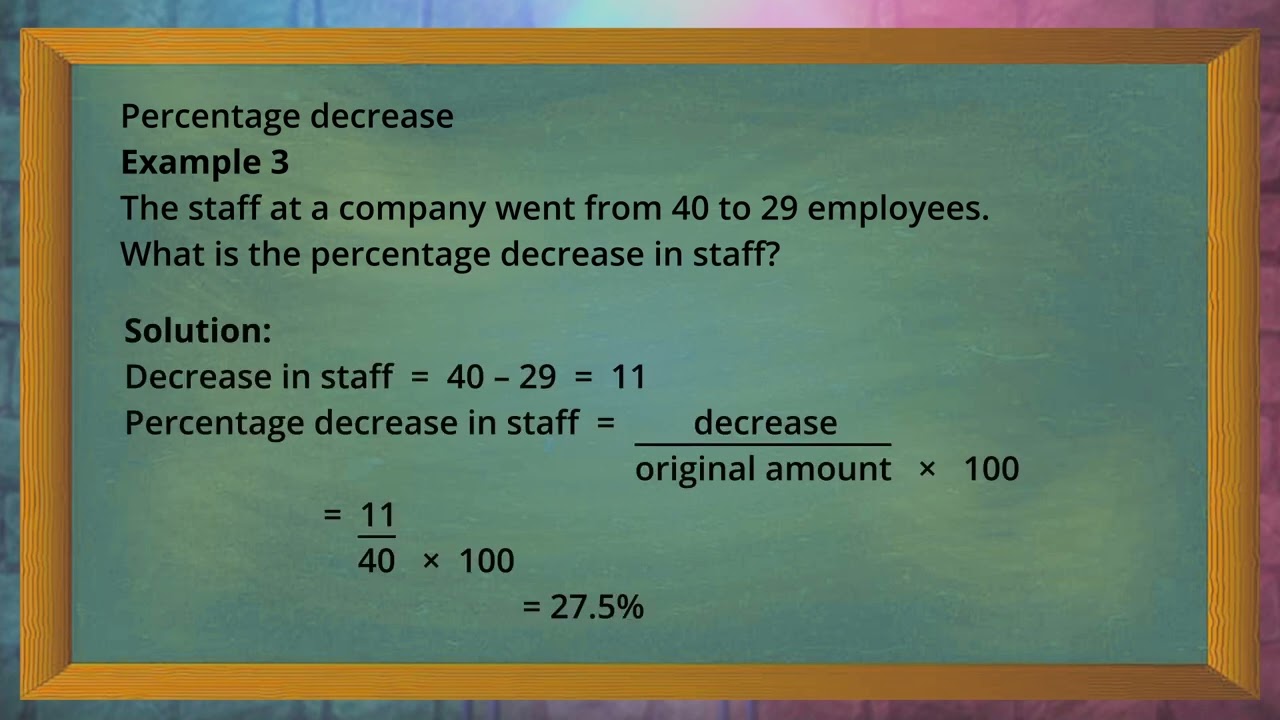 Mathematics grade 9. How to calculate percentage increase or decrease ...