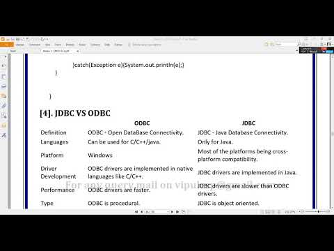 Vidéo: Différence Entre ODBC Et JDBC