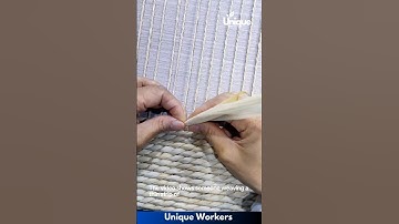 Making a decorative woven edge - The workers do their job perfectly || #machine #shorts