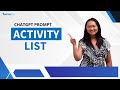 Writing Activity Lists and Attributes with ChatGPT and AI