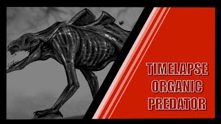 Sci-fi Predator Creature Design - procreate timelapse