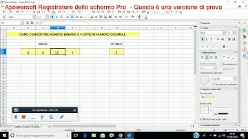 conversione binario-decimale con excel.