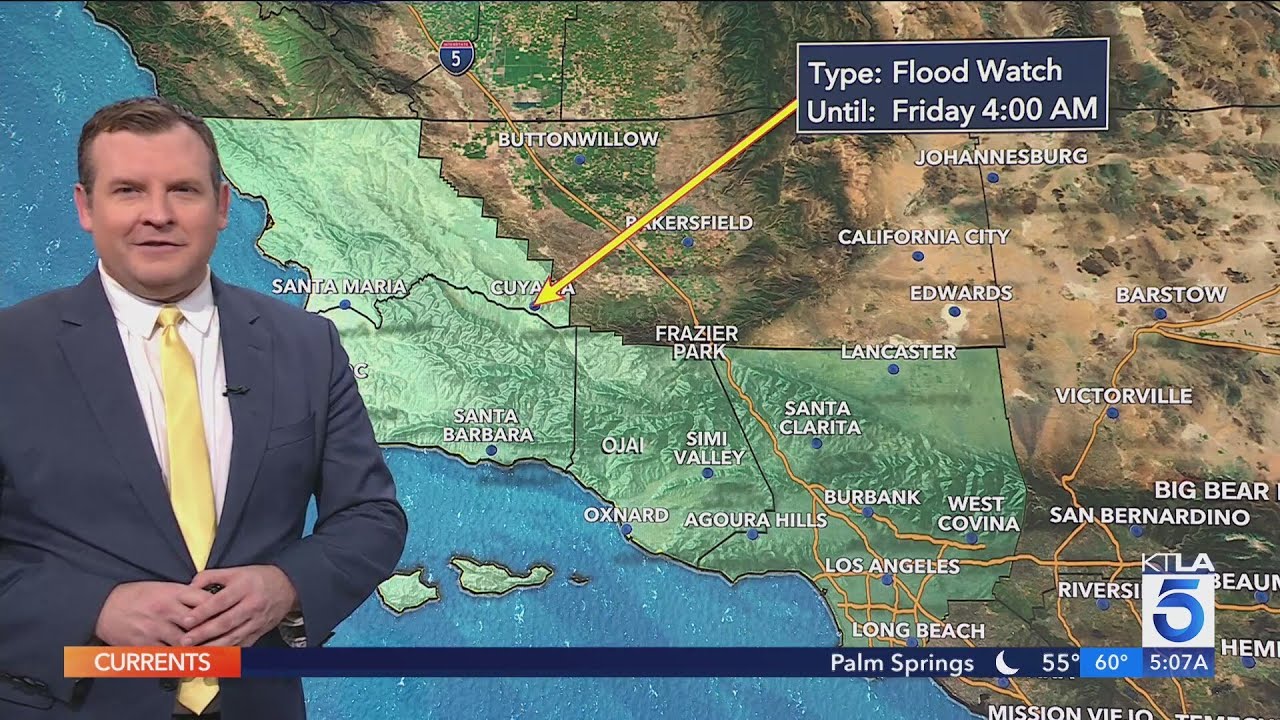 First of 2 storms arrives in Southern California - YouTube