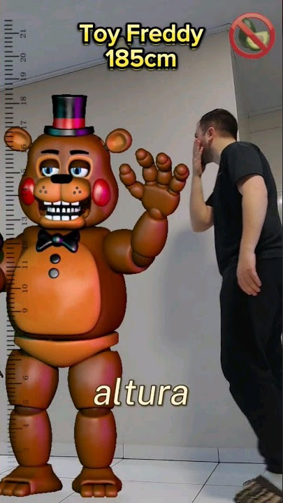 Altura dos animatronics de FNAF 1 na vida real 🐻