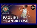 Rolandgarros 2024  le rsum du match m andreeva vs j paolini