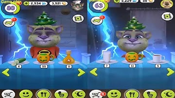My Talking Tom Little VS large  level 63 VS level 80 Gameplay