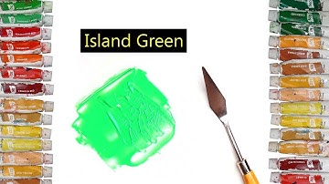 How To Make Island Green Color - Mixing Acrylic Colors