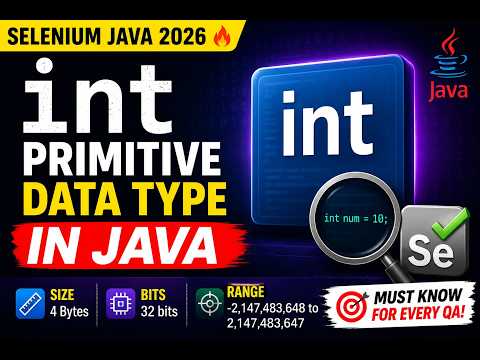 156. int Primitive Data Type in Java (Selenium Java 2026)