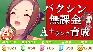 【ウマ娘】無課金でも狙えるA+サクラバクシンオーの育成方法を解説。賢さネイチャやドーベルの出番！【初心者攻略】