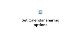 Set Calendar sharing options