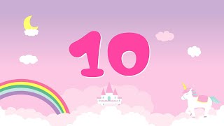 10 second KIDS count down TIMER - Unicorns & Rainbows