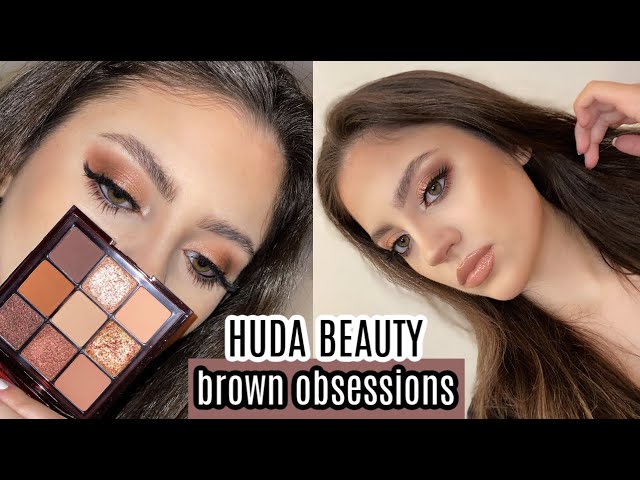 HUDA BEAUTY BROWN OBSESSIONS CHOCOLATE PALETTE TUTORIAL - YouTube