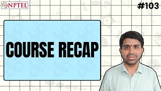 Course Recap Computational Systems Biology