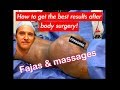 Lymphatic drainage massage and proper faja use after liposuction, BBL, or tummy tuck