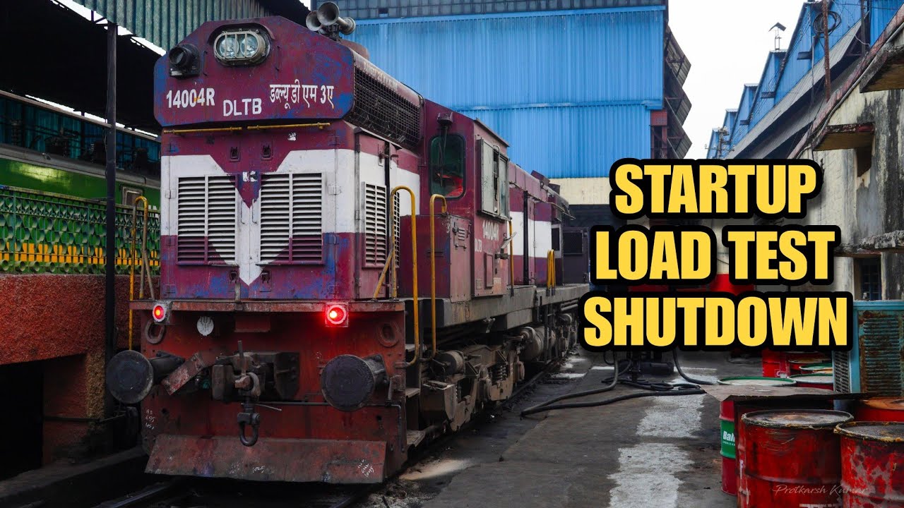 3100HP WDM3A Diesel Locomotive - STARTUP, Load Test and SHUTDOWN - ALCo 251-B