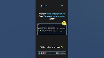 Stop Using + in C#! Use String Interpolation Instead 💡 #codingtips #coding #programminglanguage