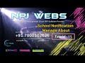 Tutorial 11 School Notification Manage About Hindi Video NPJ Webs || npjwebs