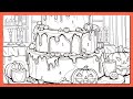Pumpkin Cake, Candles & Gothic Glow Halloween Calm  Color Oasis #coloringbook #coloring