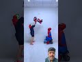 Spider-Man bike and jump funny video film 