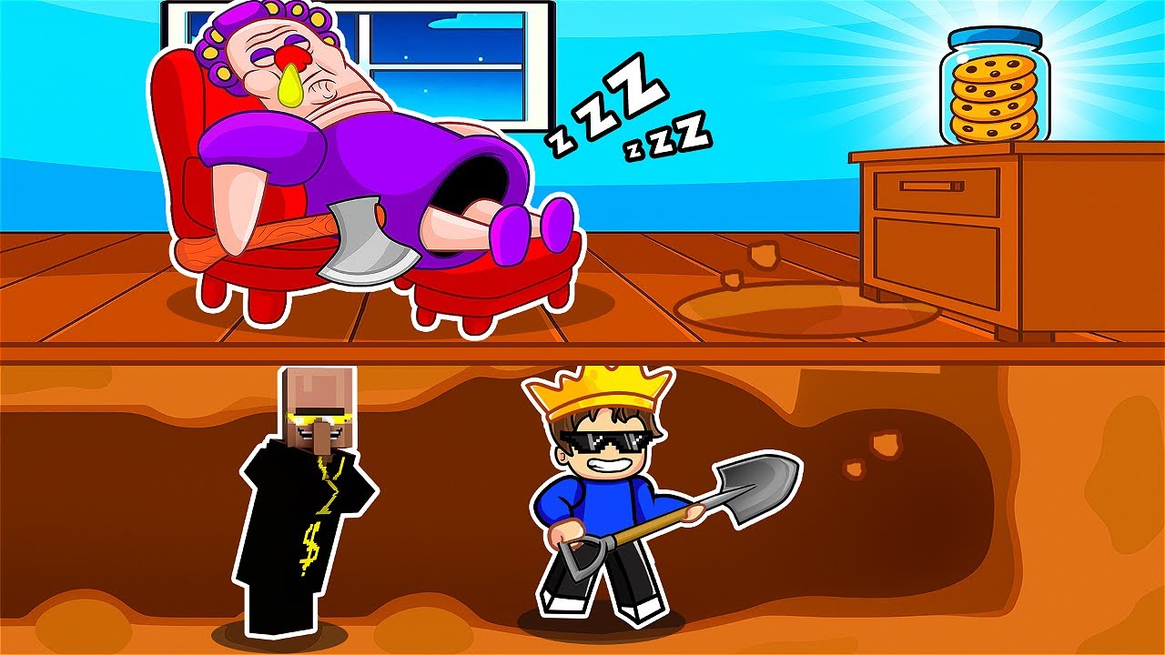 Stealing Cookies from Horror Granny in Roblox..