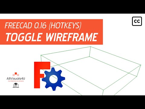 FreeCAD Tutorial - Hotkey #1 - Shift + Spacebar = Toggle wireframe mode