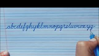Small cursive writing a to z in a single stroke | Neat and clean cursive writing practice