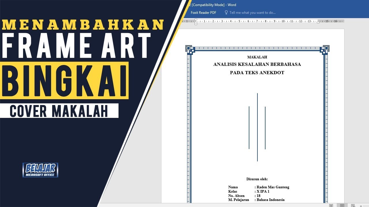 Download Bingkai Cover Makalah